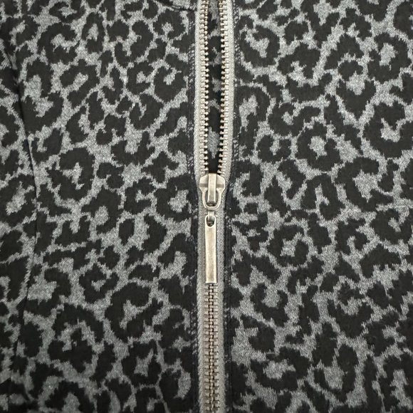 Marc Bouwer Leopard Print Moto Asymmetrical Top - Small - Picture 5 of 7